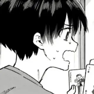 ❄️ a58acda3 Anime, Manga, Schock, Karte, Profil, Männlich, Angst, Überraschung telegram sticker