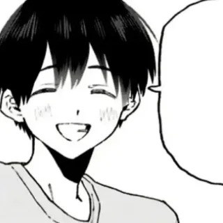 ❄️ a8d37d1d Anime, Manga, Junge, Lächeln, Sprechblase, Cartoon telegram sticker
