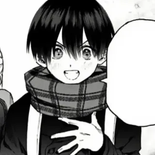 ❄️ a99b606a Anime, Manga, Junge, Schal, Cartoon, Illustration telegram sticker