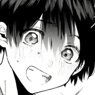 ❄️ e5c778ef Anime, Manga, Charakter, Schwarzweiß, Emotion, Angst telegram sticker