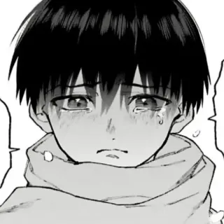 ❄️ ebf596eb Anime, Manga, Junge, Weinend, Traurig, Emotional, Zeichnung, Skizze telegram sticker