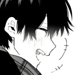 ❄️ ec591e7f Anime, Manga, Cartoon, schwarze Haare, männlich, Profil telegram sticker