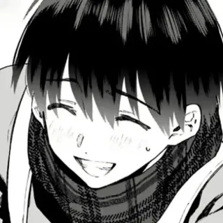 ❄️ eea65979 Anime, Junge, lächelnd, fröhlich, Cartoon, Manga telegram sticker