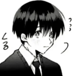 ❄️ f0c4c216 くる Anime, Manga, Schwarzweiß, Japanisch, Junge, Kunst telegram sticker