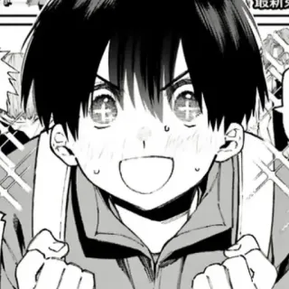 ❄️ fcfb32ff Anime, Manga, Fröhlich, Aufgeregt, Junge, Cartoon telegram sticker