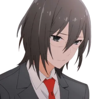 😔 130626e4 Anime, Manga, Nhân vật, Áo vest, Kính, Nam whatsapp sticker