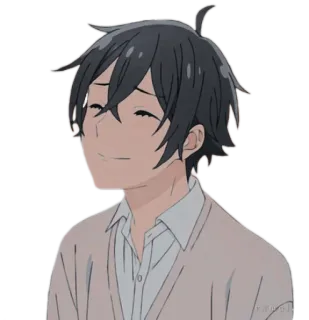 😆 974776c1 Anime, Horimiya, Nam, Cười, Nhân vật whatsapp sticker