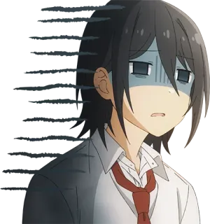 😰 ecff57df anime, nhân vật, lo lắng, người, Horimiya whatsapp sticker