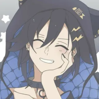 🍙 febc8b98 аниме, мультфильм, персонаж, иллюстрация, искусство, улыбка, счастливый whatsapp sticker