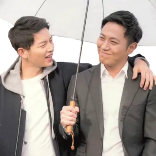 🌂 5031e9f6 people, umbrella, men, portrait telegram sticker