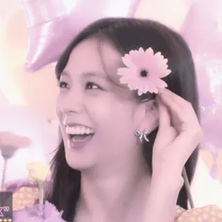 🎀 8ed99311 mulher, flor, sorrindo, retrato, feliz telegram sticker