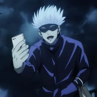📷 f7ae79b8 Gojo Satoru Jujutsu Kaisen Anime, Gojo, Satoru, Jujutsu Kaisen, Nhân vật, Điện thoại, Selfie telegram sticker