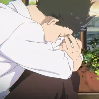 🩹 53e37c61 triste, anime, emotivo, persona, piangendo telegram sticker