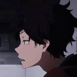 🖤 6e6424aa Anime, Cartone animato, Ragazzo, Ritratto, Faccia, Personaggio telegram sticker