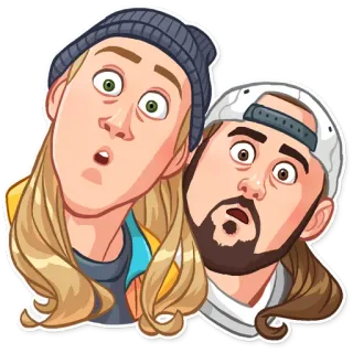 😨 b0a0de4c Jay and Silent Bob การ์ตูน, ตลก, ภาพยนตร์, ตัวละคร telegram sticker