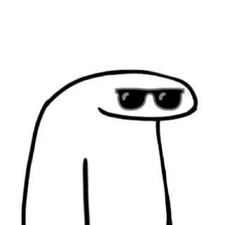 🧪 957ab337 Adesivo, Omino stilizzato, Figo, Occhiali da sole telegram sticker