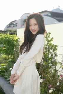 ❣ 4873e24a woman, portrait, smile, outdoors, dress telegram sticker