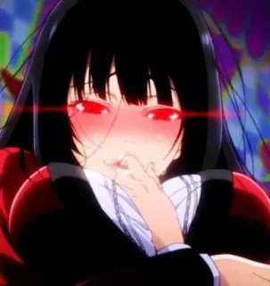 ♣️ 36a10885 Yumeko Jabami Kakegurui Anime, Kakegurui, Yumeko Jabami, Jeux d'argent, École, Fanart telegram sticker