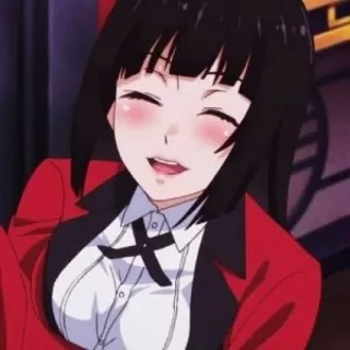 ♣️ 62616321 Yumeko Jabami Kakegurui Anime, Kakegurui, Yumeko Jabami, Jeux d'argent, Uniforme scolaire telegram sticker