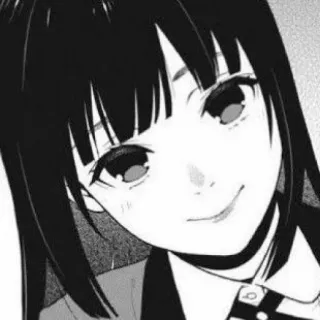 ♣️ 68b01360 Yumeko Jabami Kakegurui animé, fille, cheveux noirs, manga, Kakegurui, Yumeko Jabami telegram sticker