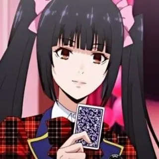 ♣️ 7b3371c9 Yumeko Jabami Kakegurui Anime, Manga, Kakegurui, Yumeko Jabami, Jeu de cartes telegram sticker