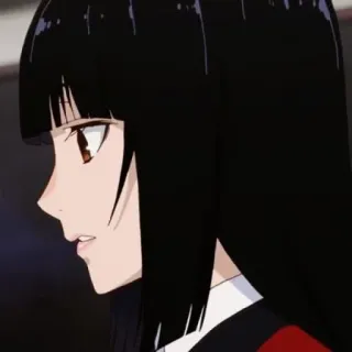 ♣️ c0ade709 Yumeko Jabami Kakegurui Anime, Fille, Cheveux noirs, Kakegurui, Yumeko Jabami telegram sticker