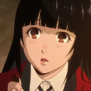 🥀 03fd4d3b Yumeko Jabami Kakegurui 动漫, 狂赌之渊, 蛇喰梦子, 赌博, 女孩 telegram sticker