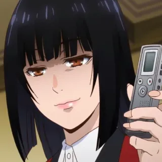 ☕️ 1750b42a Yumeko Jabami Kakegurui 动漫, 狂赌之渊, 蛇喰梦子, 赌博, 高中, 严肃 telegram sticker