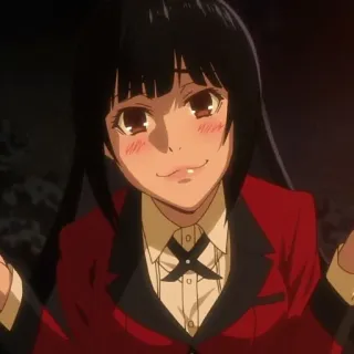 ☕️ 19a80e8b Yumeko Jabami Kakegurui 动漫, 狂赌之渊, 蛇喰梦子, 赌博, 高中, 学生 telegram sticker