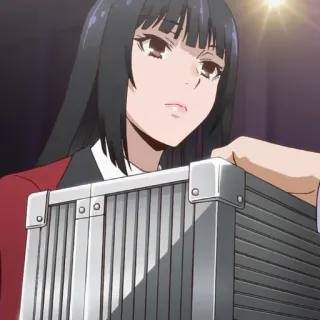 ☕️ 45bc0c36 Yumeko Jabami Kakegurui 动漫, 狂赌之渊, 蛇喰梦子, 学校, 女孩, 赌博 telegram sticker