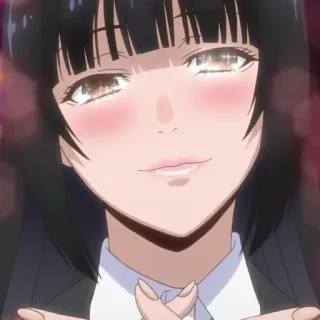 ☕️ 630fb975 Yumeko Jabami Kakegurui 动漫, 狂赌之渊, 蛇喰梦子, 赌博, 校服, 微笑 telegram sticker
