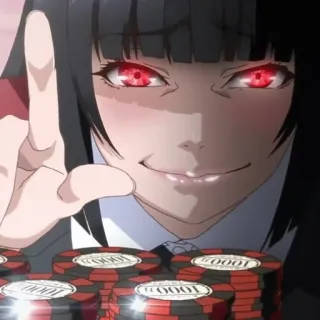 ☕️ 63fbde7b Yumeko Jabami Kakegurui 动漫, 狂赌之渊, 蛇喰梦子, 赌博, 漫画 telegram sticker