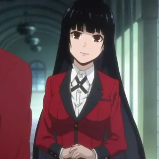 ☕️ 76489dda Yumeko Jabami Kakegurui 动漫, 女孩, 校服, 赌博, 狂赌之渊, 蛇喰梦子 telegram sticker