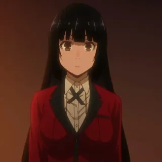 ☕️ a7ebab17 Yumeko Jabami Kakegurui 动漫, 狂赌之渊, 蛇喰梦子, 赌博, 角色, 女性 telegram sticker