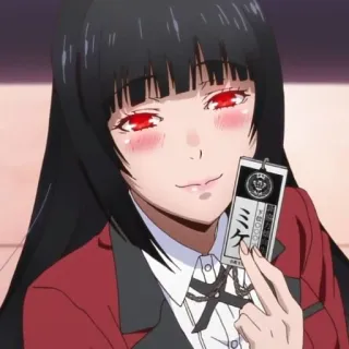 ☕️ cfe01466 Yumeko Jabami Kakegurui 动漫, 漫画, 狂赌之渊, 蛇喰梦子, 赌博 telegram sticker