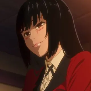 ☕️ edfba7b3 Yumeko Jabami Kakegurui 动漫, 角色, 狂赌之渊, 蛇喰梦子, 赌博, 校服 telegram sticker