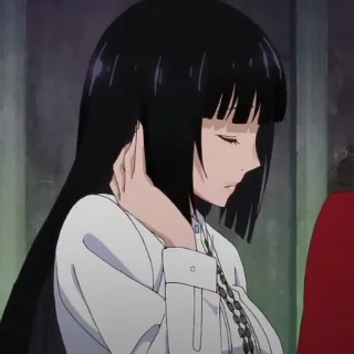 ☕️ f33a73ad Yumeko Jabami Kakegurui 动漫, 狂赌之渊, 蛇喰梦子, 女孩, 赌博, 日本动漫 telegram sticker