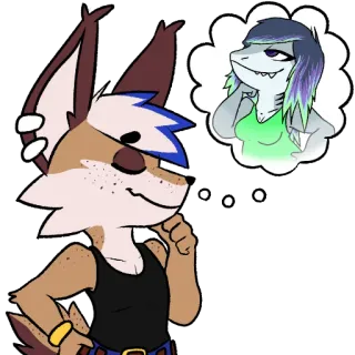 🐈 542d16fa 퍼리, 여우, 상어, 꿈, 수인, 만화, 캐릭터 telegram sticker