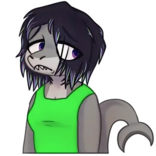 😭 aa2d97f5 애니메이션, 상어, 소녀, 슬픈, 의인화 telegram sticker