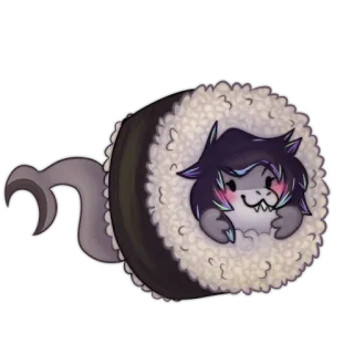 🍣 c6f180d6 상어, 스시, 귀여운, 애니메이션, 만화, 귀여움 telegram sticker