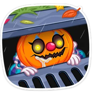 🤤 3f59602f かぼちゃ, ピエロ, ハロウィン, 下水道, 怖い, 不気味, モンスター telegram sticker