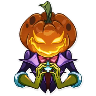 😈 7607231c かぼちゃ, ハロウィン, モンスター, アニメ, キャラクター, 怖い telegram sticker