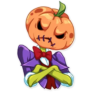 🤐 7e3d111c かぼちゃ, ハロウィン, 怖い, キャラクター, 秋, 不気味 telegram sticker