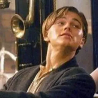 😏 3f4688eb Jack Dawson Titanic 타이타닉, 레오나르도 디카프리오, 잭, 캐릭터 telegram sticker