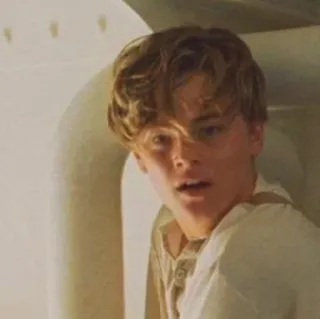 😳 53eea751 Jack Dawson Titanic 레오나르도 디카프리오, 타이타닉, 잭 도슨, 영화, 배우, 필름 telegram sticker