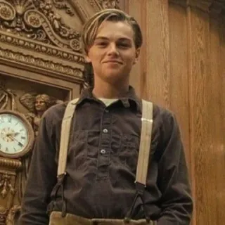 🙂 a022ec2a Jack Dawson Titanic 레오나르도 디카프리오, 타이타닉, 영화, 캐릭터, 배우 telegram sticker