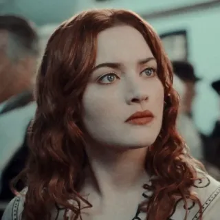 🤨 bed4a05c Rose DeWitt Bukater Titanic 타이타닉, 로즈, 케이트 윈슬렛, 영화, 캐릭터 telegram sticker
