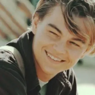 😹 ebfc52d9 Leonardo DiCaprio Titanic 레오나르도 디카프리오, 타이타닉, 배우, 영화, 젊은 telegram sticker