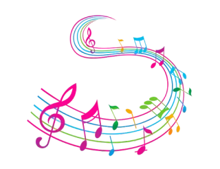 🎶 2e0deb04 음악, 음표, 음자리표, 화려한, 무지개, 오선 telegram sticker