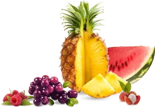 🍍 ea1d3b80 과일, 파인애플, 수박, 포도, 라즈베리, 리치 telegram sticker